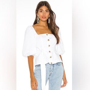 LPA White Puff Sleeve Blouse